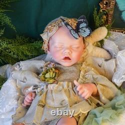 17.52Inch Open Mouth Silicone Girl Reborn Painted Baby Doll Toy