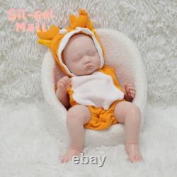 17.7 Eyes Closed Sleeping Newborn Reborn Baby Dolls Handmade Silicone Baby Doll