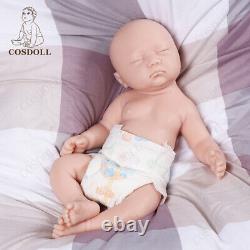 17.7 Inch Unpainted Girl Silicone Reborn Doll Full Body Soft Silicone Made