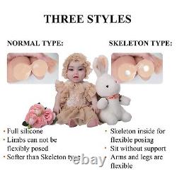 17.7 Silicone Reborn Baby Girl Full Body Silicone Baby Real Newborn Baby Dolls