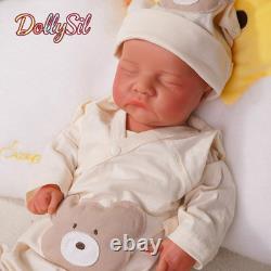 17.72 Inch Newborn Baby Wheaten Color Full Body Silicone Reborn Baby Boy Dolls