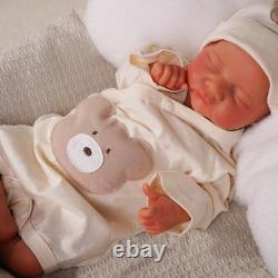 17.72 Inch Newborn Baby Wheaten Color Full Body Silicone Reborn Baby Boy Dolls