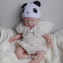 17.7In Real Reborn Sleeping Baby Dolls Lifelike Newborn Soft Body Silicone Doll