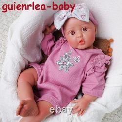 17.7in Lifelike full silicone baby doll reborn doll girl doll toy Christmas gift