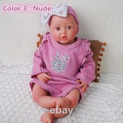 17.7in Lifelike full silicone baby doll reborn doll girl doll toy Christmas gift