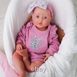 17.7in Lifelike full silicone baby doll reborn doll girl doll toy Christmas gift