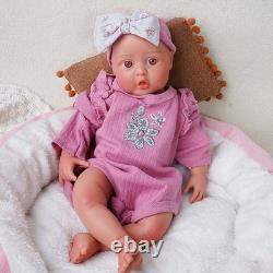 17.7in Lifelike full silicone baby doll reborn doll girl doll toy Christmas gift