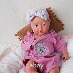 17.7in Lifelike full silicone baby doll reborn doll girl doll toy Christmas gift