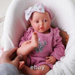 17.7in Lifelike full silicone baby doll reborn doll girl doll toy Christmas gift