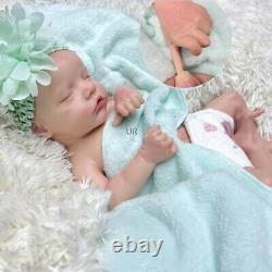 17 Finished Reborn Baby Dolls Girl Full Platinum Silicone Washable Newborn Doll