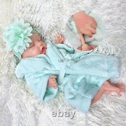 17 Finished Reborn Baby Dolls Girl Full Platinum Silicone Washable Newborn Doll