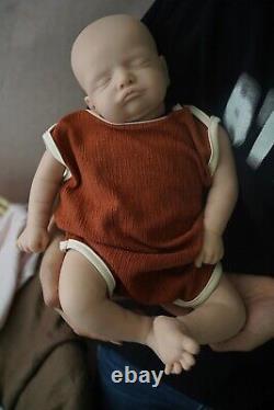 17 In Soft Silicone Reborn Baby Boy Unpainted Doll kit resali Lifelike