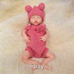 17 Inch Sleepy Full Silicone Baby Dolls Realistic Non Vinyl Dolls Solid Platinum