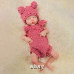 17 Inch Sleepy Full Silicone Baby Dolls Realistic Non Vinyl Dolls Solid Platinum