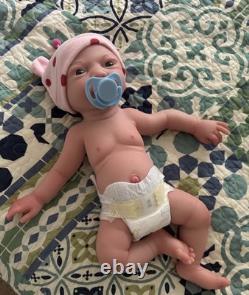 17 Inches Full body Platinum Silicone Baby Girl