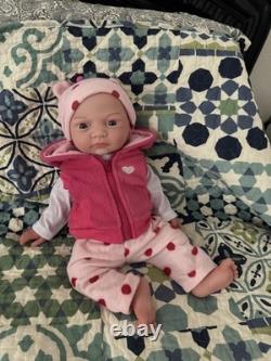 17 Inches Full body Platinum Silicone Baby Girl