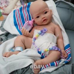 17 Micro Preemie Full Body Silicone Baby Doll HarperLifelike Mini Reborn