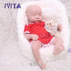 17'' Newborn Eyes Closed Baby Girl Floppy Silicone Reborn Doll Collector Gifts