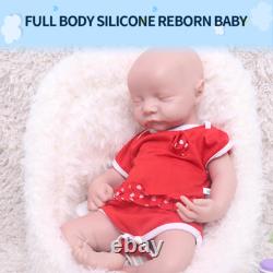 17'' Newborn Eyes Closed Baby Girl Floppy Silicone Reborn Doll Collector Gifts