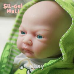 17'' Open Eyes Realistic Newborn Full Body Platinum Silicone Reborn Baby Dolls
