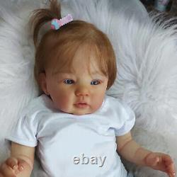 17 Painted Finished Reborn Baby Doll Newborn Soft Cloth Body Rooted Hair Gift