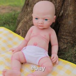 17'' Realistic Lifelike Reborn Baby Dolls Soft Body Solid Silicone Doll Hot Sale