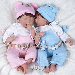 17'' Realistic Reborn Baby Dolls Twins Handmade Realistic Newborn Twins Kids