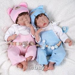 17'' Realistic Reborn Baby Dolls Twins Handmade Realistic Newborn Twins Kids