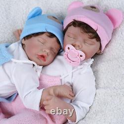 17'' Realistic Reborn Baby Dolls Twins Handmade Realistic Newborn Twins Kids