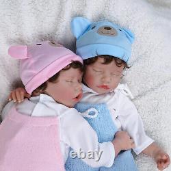 17'' Realistic Reborn Baby Dolls Twins Handmade Realistic Newborn Twins Kids