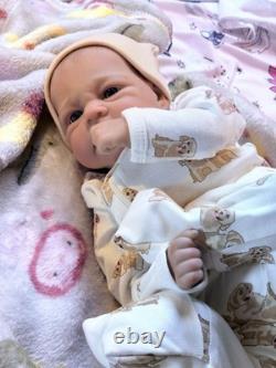 17 Reborn Baby Boy Doll Lifelike Soft Vinyl & Cloth Body 5 Lbs Floppy Newborn