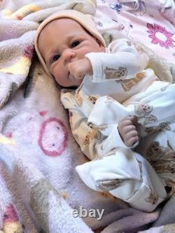 17 Reborn Baby Boy Doll Lifelike Soft Vinyl & Cloth Body 5 Lbs Floppy Newborn