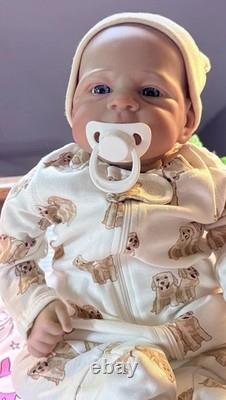 17 Reborn Baby Boy Doll Lifelike Soft Vinyl & Cloth Body 5 Lbs Floppy Newborn