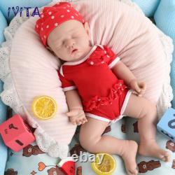17 Sleeping Silicone Reborn Baby Girl Newborn Full Body Floppy Silicone Doll