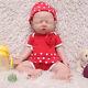 17 Sleeping Silicone Reborn Baby Girl Newborn Full Body Floppy Silicone Doll