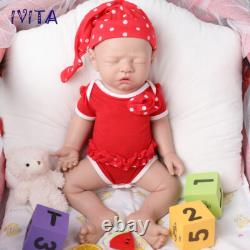17 Sleeping Silicone Reborn Baby Girl Newborn Full Body Floppy Silicone Doll
