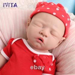 17 Sleeping Silicone Reborn Baby Girl Newborn Full Body Floppy Silicone Doll