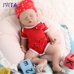 17 Sleeping Silicone Reborn Baby Girl Newborn Full Body Floppy Silicone Doll