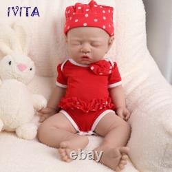 17 Sleeping Silicone Reborn Baby Girl Newborn Full Body Floppy Silicone Doll