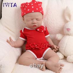 17 Sleeping Silicone Reborn Baby Girl Newborn Full Body Floppy Silicone Doll