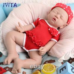 17 Sleeping Silicone Reborn Baby Girl Newborn Full Body Floppy Silicone Doll