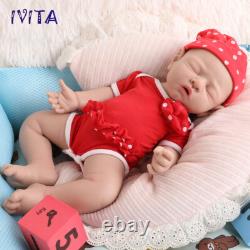 17 Sleeping Silicone Reborn Baby Girl Newborn Full Body Floppy Silicone Doll