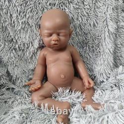 17 inch girl brown skin full body silicone reborn doll simulation baby