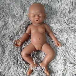 17 inch girl brown skin full body silicone reborn doll simulation baby