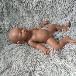 17 inch girl brown skin full body silicone reborn doll simulation baby