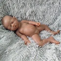 17 inch girl brown skin full body silicone reborn doll simulation baby