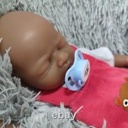 17 inch girl brown skin full body silicone reborn doll simulation baby