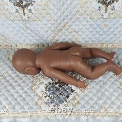 17Lifelike Reborn Baby Boy Doll Full Body Silicone Brown Doll Unpainted Xmas