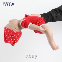 17Realistic Sleeping Baby Girl Doll Newborn Silicone Real Touch Toddler Toy