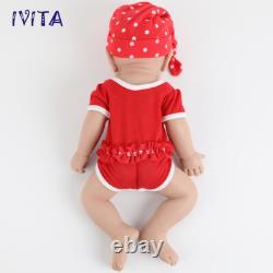 17Realistic Sleeping Baby Girl Doll Newborn Silicone Real Touch Toddler Toy